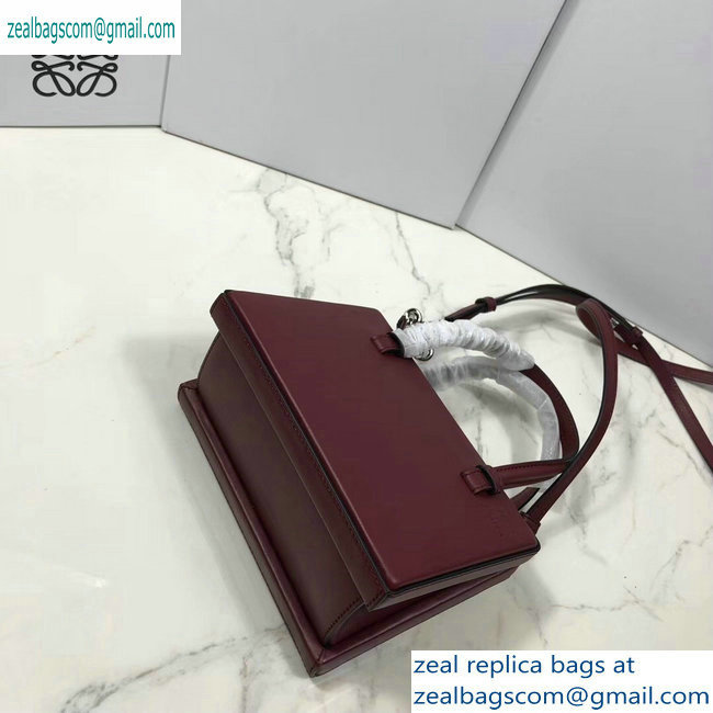 Loewe Postal Small Top Handle Bag Burgundy 2019 - Click Image to Close