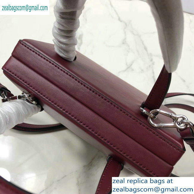 Loewe Postal Small Top Handle Bag Burgundy 2019 - Click Image to Close