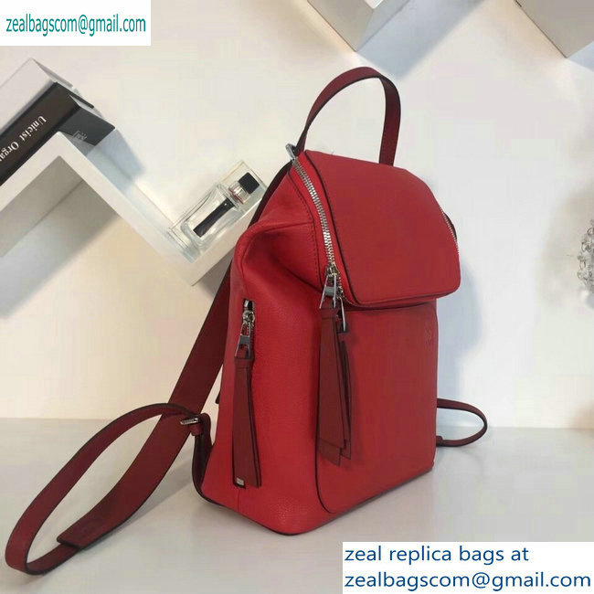 Loewe Soft Grained Calf Goya Small Backpack Bag Red