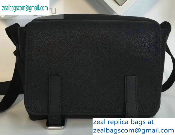 Loewe Soft Grained Calf Military Messenger XS Bag Black