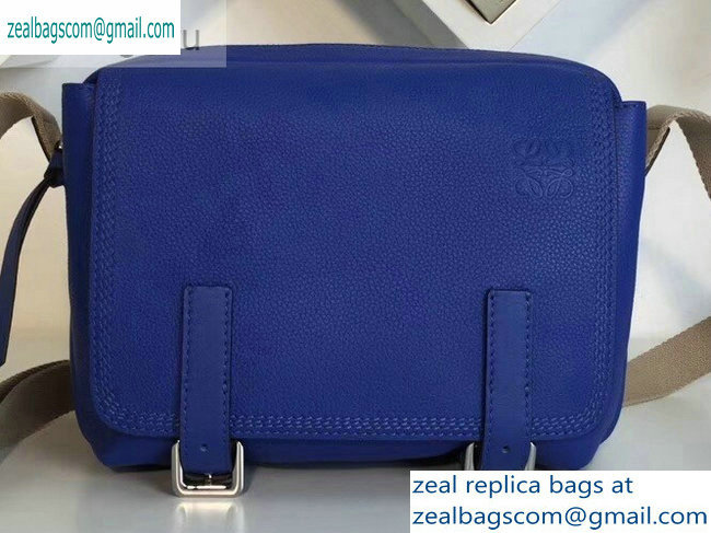 Loewe Soft Grained Calf Military Messenger XS Bag Blue - Click Image to Close