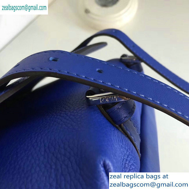 Loewe Soft Grained Calf Military Messenger XS Bag Blue
