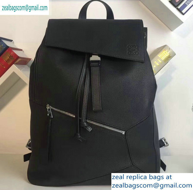 Loewe Soft Natural Calf Puzzle Backpack Bag Black