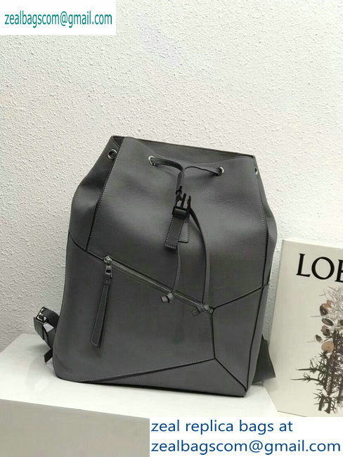 Loewe Soft Natural Calf Puzzle Backpack Bag Gray - Click Image to Close