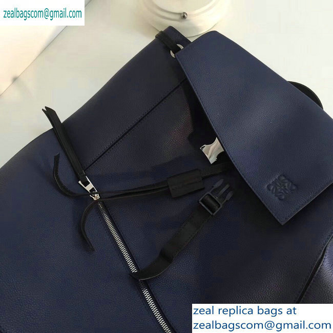 Loewe Soft Natural Calf Puzzle Backpack Bag Navy Blue - Click Image to Close