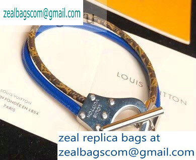 Louis Vuitton Archive Double Leather Bracelet Blue - Click Image to Close