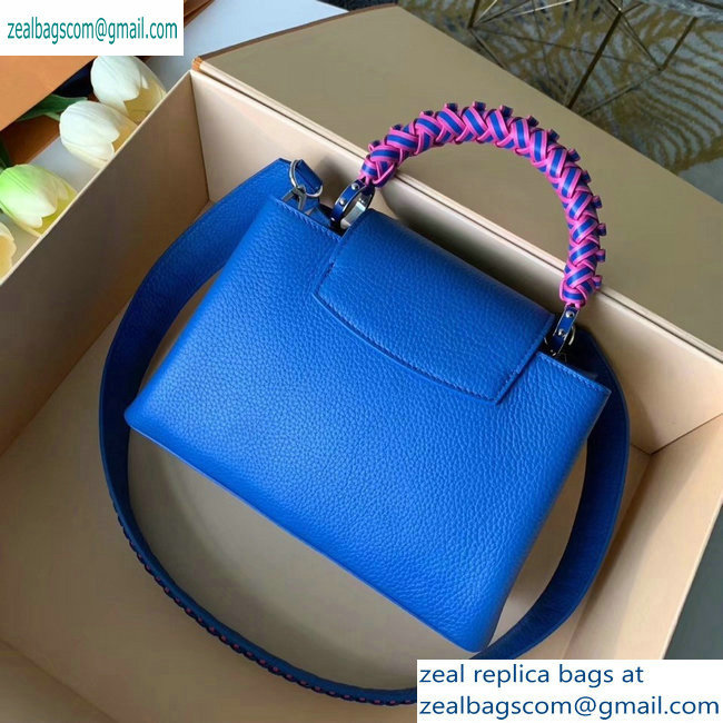 Louis Vuitton Capucines BB Bag Braided Handle and Strap M55236 Blue - Click Image to Close