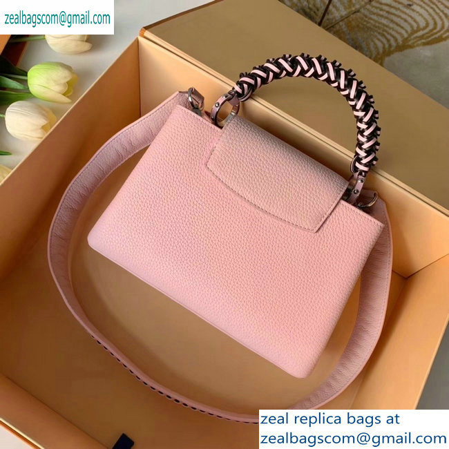 Louis Vuitton Capucines BB Bag Braided Handle and Strap M55236 Pink