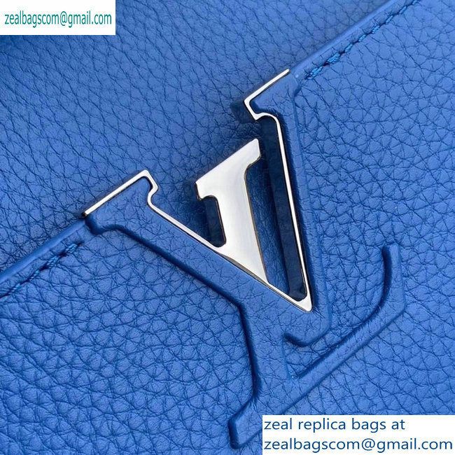 Louis Vuitton Capucines PM Bag Braided Handle and Strap Blue