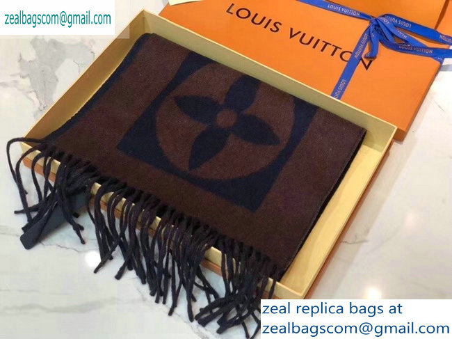 Louis Vuitton Cardiff Scarf 194x30cm Dark Blue