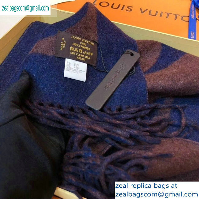 Louis Vuitton Cardiff Scarf 194x30cm Dark Blue