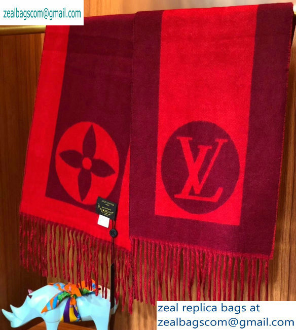 Louis Vuitton Cardiff Scarf 194x30cm Red