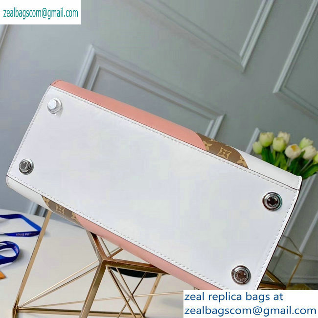 Louis Vuitton City Steamer MM Tote Bag M53802 Pink/White/Navy Blue