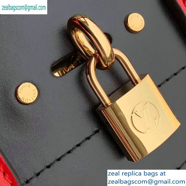 Louis Vuitton City Steamer MM Tote Bag M53803 Black/Red/Orange - Click Image to Close