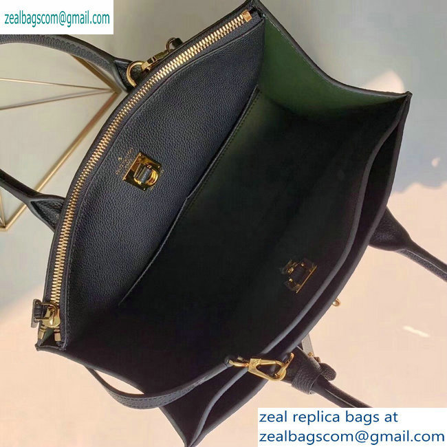 Louis Vuitton City Steamer MM Tote Bag M54312 Black/Kaki Green - Click Image to Close