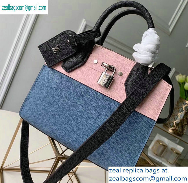 Louis Vuitton City Steamer Mini Tote Bag Black/Blue/Pink