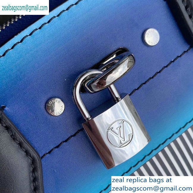 Louis Vuitton City Steamer Mini Tote Bag M53799 Black Stripes/Blue - Click Image to Close