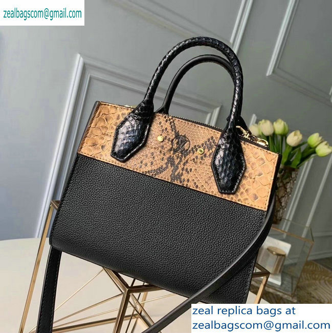 Louis Vuitton City Steamer Mini Tote Bag N96097 Python/Black