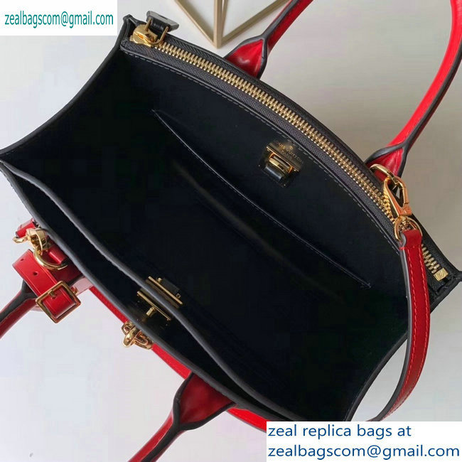 Louis Vuitton City Steamer PM Tote Bag Black/Red/Orange