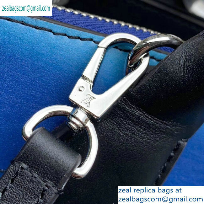 Louis Vuitton City Steamer PM Tote Bag Black Stripes/Blue
