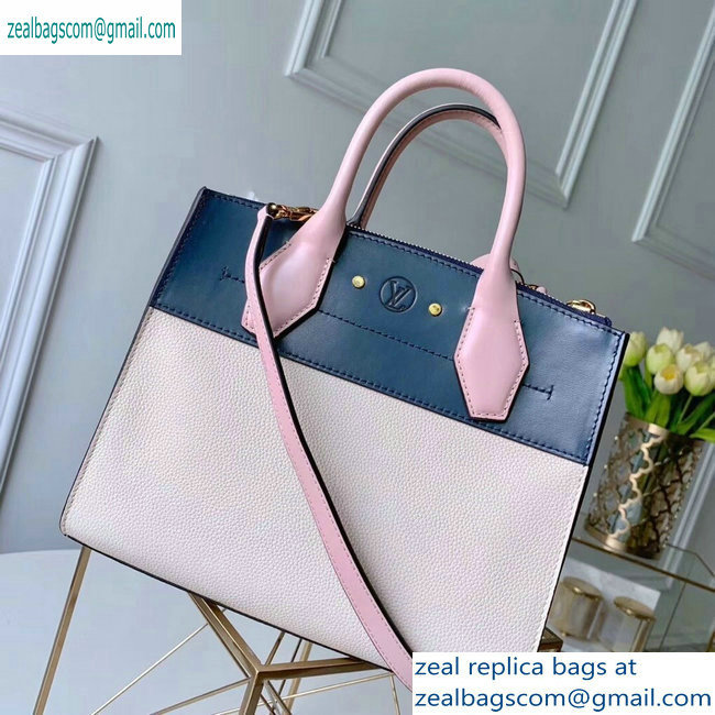 Louis Vuitton City Steamer PM Tote Bag Blue/White/Pink - Click Image to Close