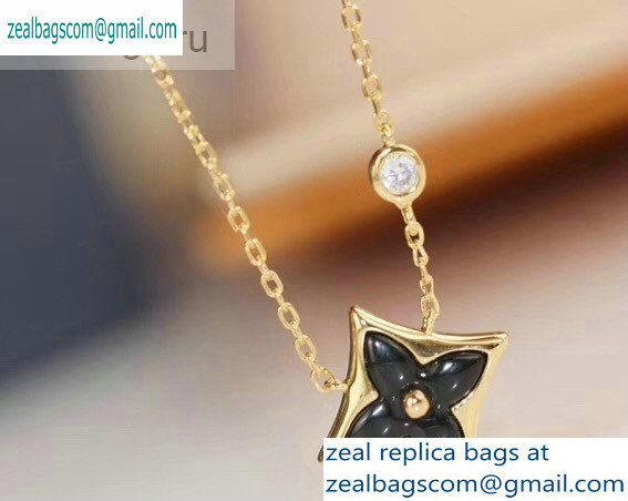 Louis Vuitton Color Blossom BB Star Pendant Necklace Black/Gold