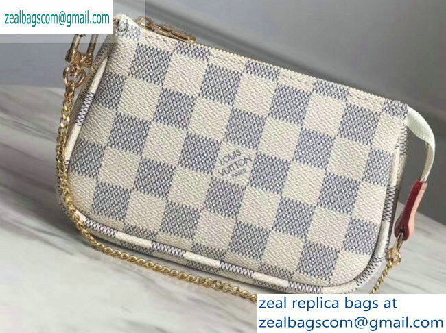 Louis Vuitton Damier Azur Canvas Mini Pochette Accessoires Bag N58010 - Click Image to Close