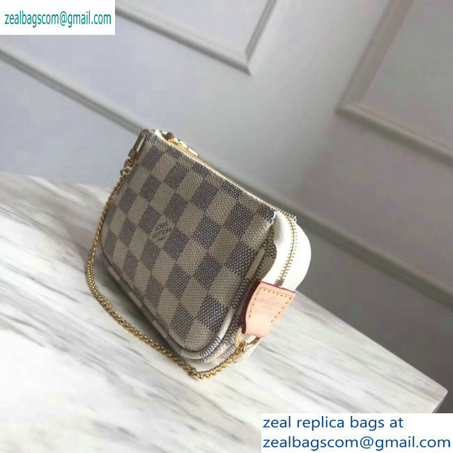 Louis Vuitton Damier Azur Canvas Mini Pochette Accessoires Bag N58010 - Click Image to Close