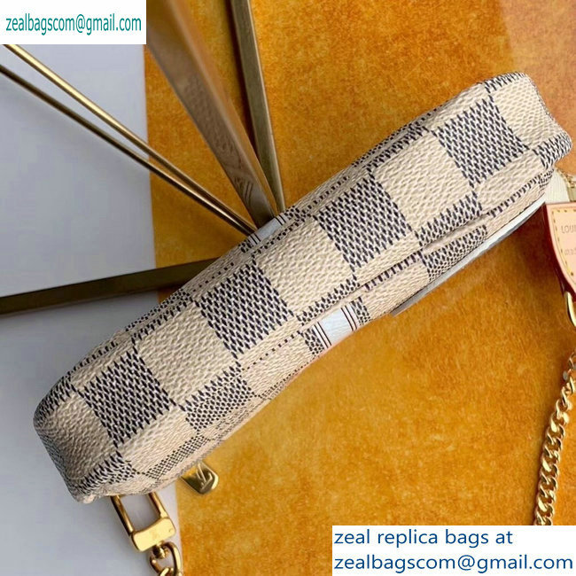 Louis Vuitton Damier Azur Canvas Mini Pochette Accessoires Bag Trunks N61005