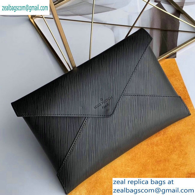 Louis Vuitton Epi Leather Pochette Kirigami Pouch Bag M64186 Black/Silver/Pink 2019