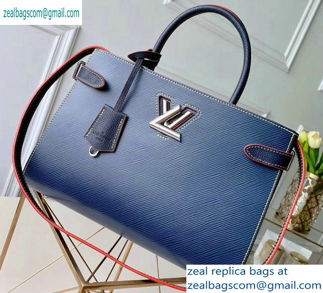 Louis Vuitton Epi Leather Twist Tote Bag M54980 Indigo - Click Image to Close