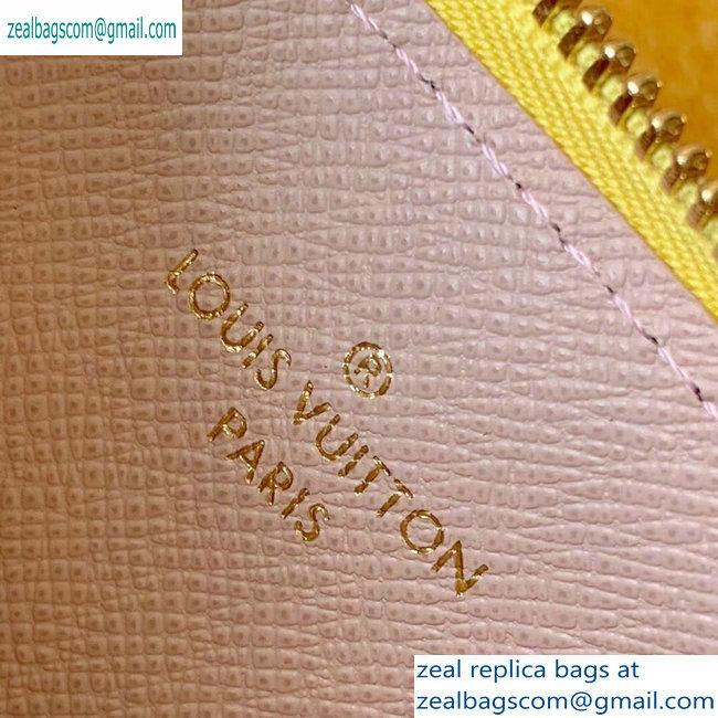 Louis Vuitton Flower Monogram Canvas Zipped Card Holder M67494 Yellow 2019 - Click Image to Close