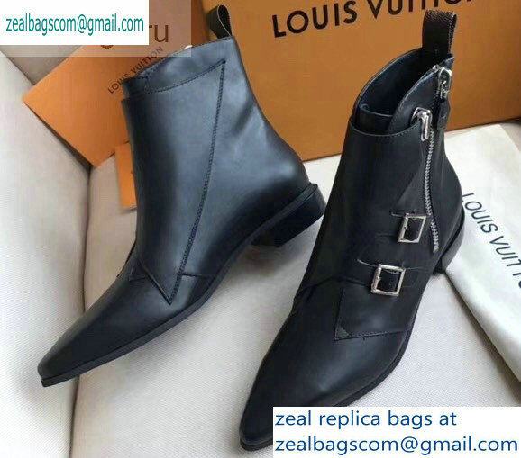 Louis Vuitton Jumble Flat Ankle Boots Black 2019 - Click Image to Close