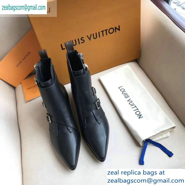 Louis Vuitton Jumble Flat Ankle Boots Black 2019 - Click Image to Close