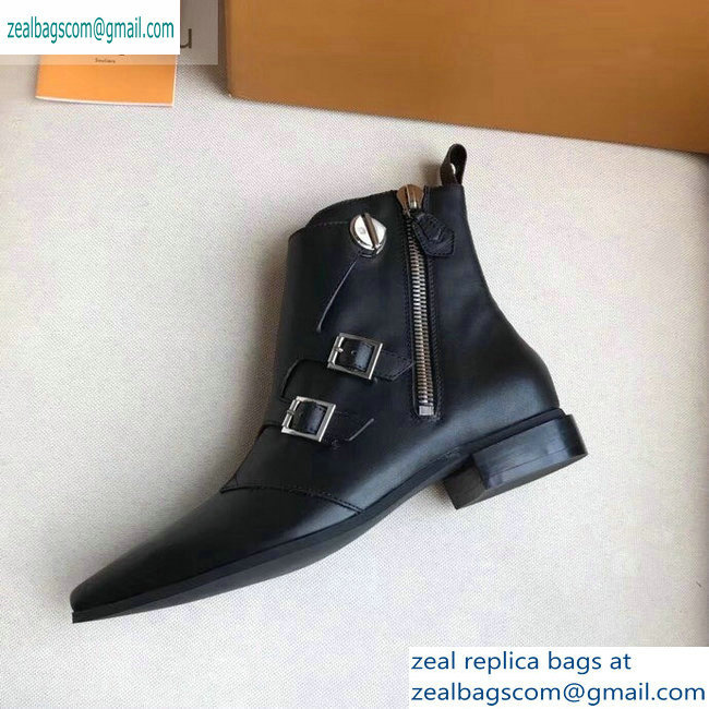 Louis Vuitton Jumble Flat Ankle Boots Black 2019 - Click Image to Close