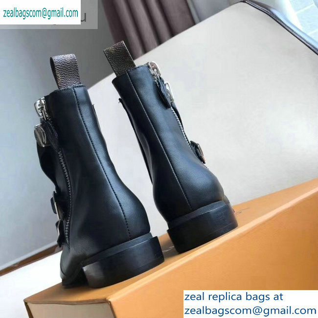 Louis Vuitton Jumble Flat Ankle Boots Black 2019 - Click Image to Close