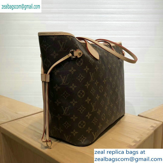 Louis Vuitton Logo Print Monogram Canvas Neverfull MM Tote Bag 2019