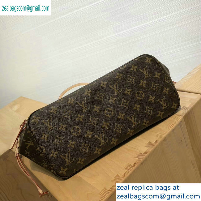 Louis Vuitton Logo Print Monogram Canvas Neverfull MM Tote Bag 2019