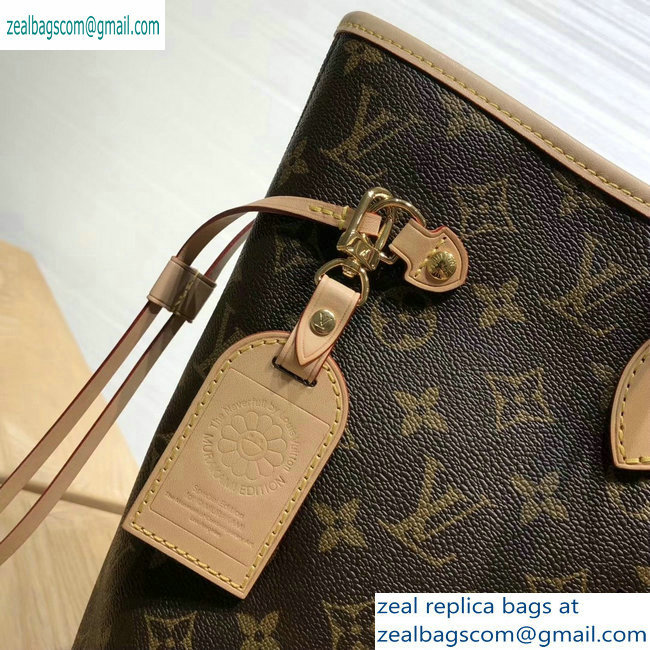 Louis Vuitton Logo Print Monogram Canvas Neverfull MM Tote Bag 2019