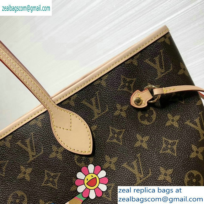 Louis Vuitton Logo Print Monogram Canvas Neverfull MM Tote Bag 2019