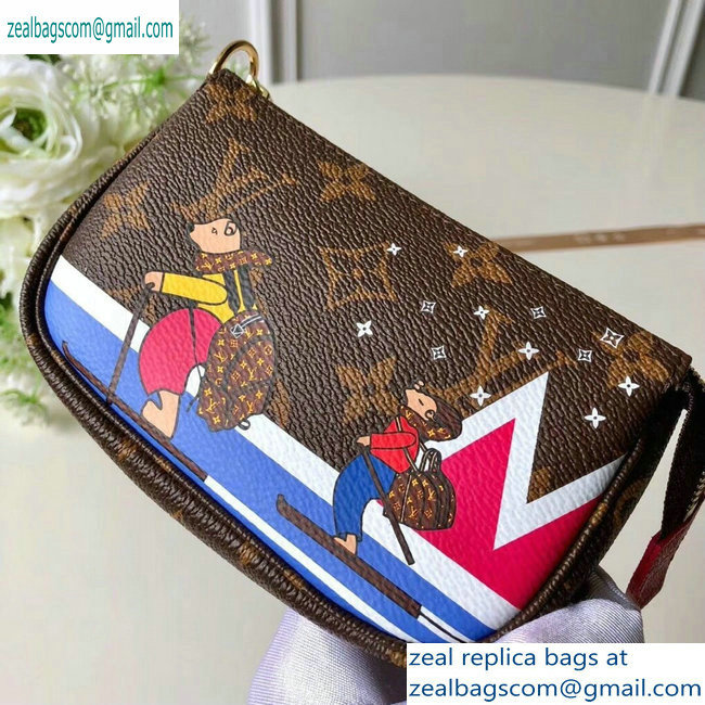 Louis Vuitton Monogram Canvas Mini Pochette Accessoires Bag Bears Print M67769 - Click Image to Close