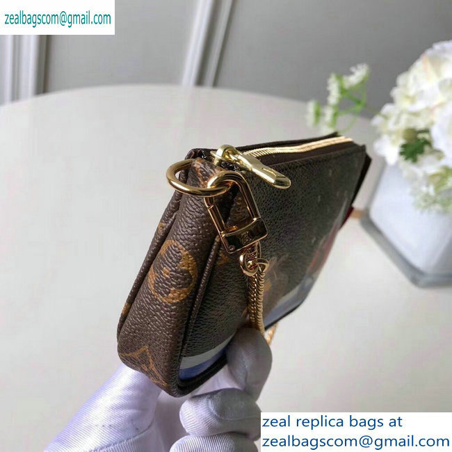 Louis Vuitton Monogram Canvas Mini Pochette Accessoires Bag Bears Print M67769 - Click Image to Close