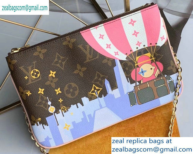 Louis Vuitton Monogram Canvas Pochette Double Zip Bag Print 2019 - Click Image to Close