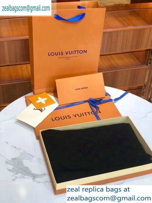 Louis Vuitton Monogram Classic Scarf 190x40cm Black