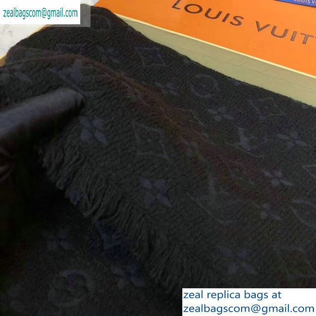 Louis Vuitton Monogram Classic Scarf 190x40cm Black - Click Image to Close