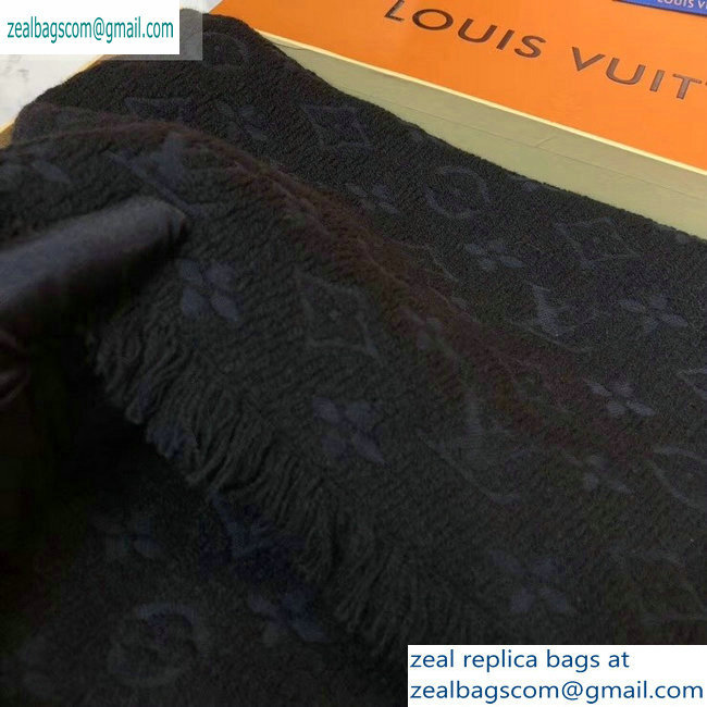 Louis Vuitton Monogram Classic Scarf 190x40cm Black