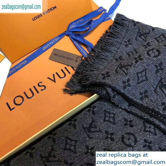 Louis Vuitton Monogram Classic Scarf 190x40cm Dark Gray