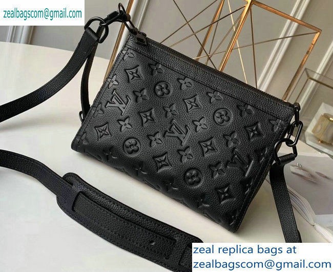 Louis Vuitton Monogram Empreinte Triangle Shaped Messenger Bag M54330 Black 2019 - Click Image to Close