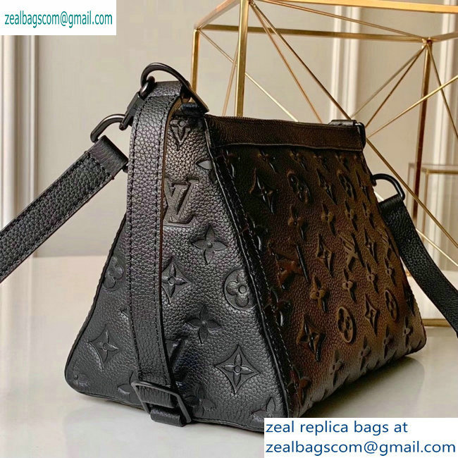 Louis Vuitton Monogram Empreinte Triangle Shaped Messenger Bag M54330 Black 2019 - Click Image to Close