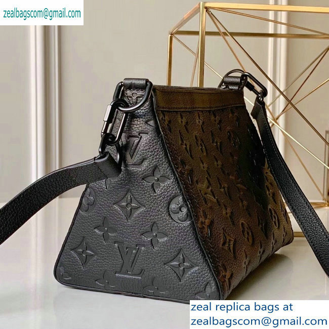 Louis Vuitton Monogram Empreinte Triangle Shaped Messenger Bag M54330 Black 2019